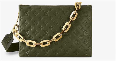 lv coussin bag green